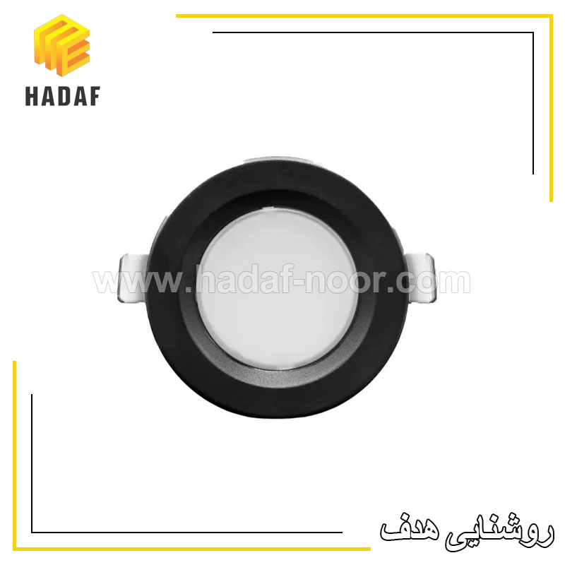 alton-deniz-de07-hadaf-noor-01 چراغ سقفی توکار قطر 5 آلتون بدنه مشکی مدل دنیز DE07