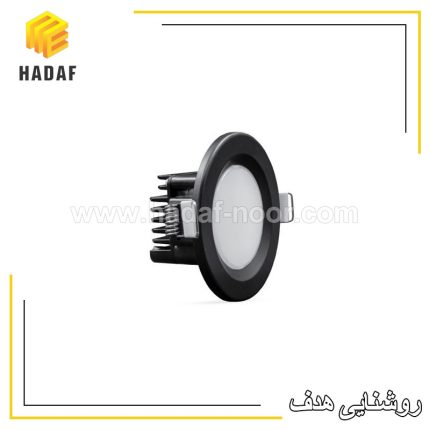 چراغ سقفی 6 وات توکار قطر 6 آلتون مدل دنیز DE63 بدنه مشکی